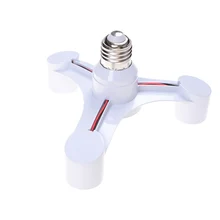 Адаптер основы лампы белого цвета 3 в 1 E27 к E27 светодиодный лампы Розетка сплиттер адаптер держатель для фотостудии