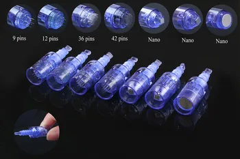 

50pcs Replaceable derma pen cartridges electric derma stamp 1/3/5/7/9/12/36/42 needles Dr Pen needle cartridge microneedle head