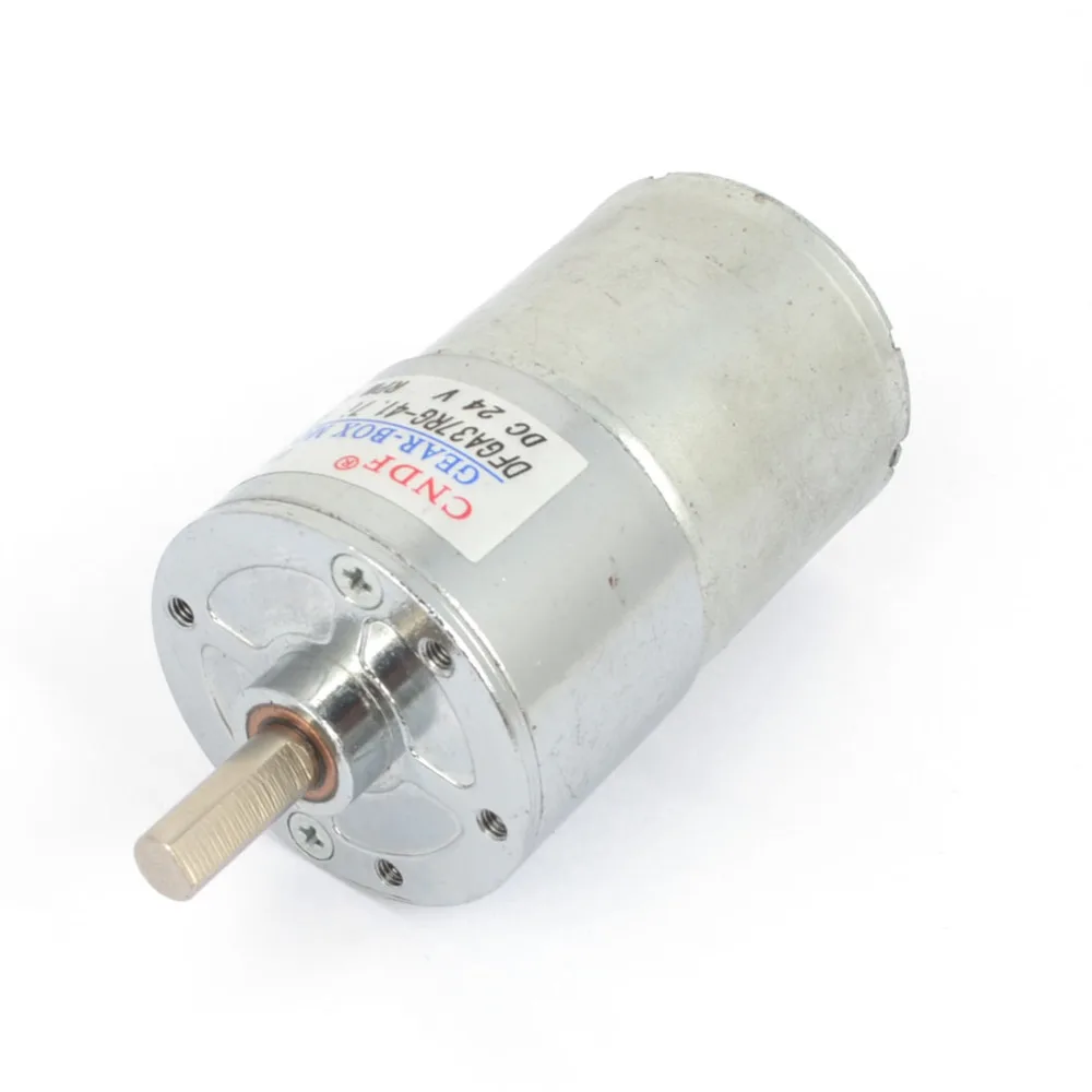 

Uxcell Newest 1 Pcs Speed High Torque Gear Box Electric Motor DC 24V 100RPM for Robot