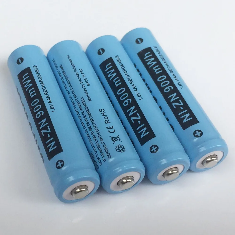 4 10PCS Ni Zn 1.6V AAA rechargeable battery 900mwh 3A NiZn Ni zn cell