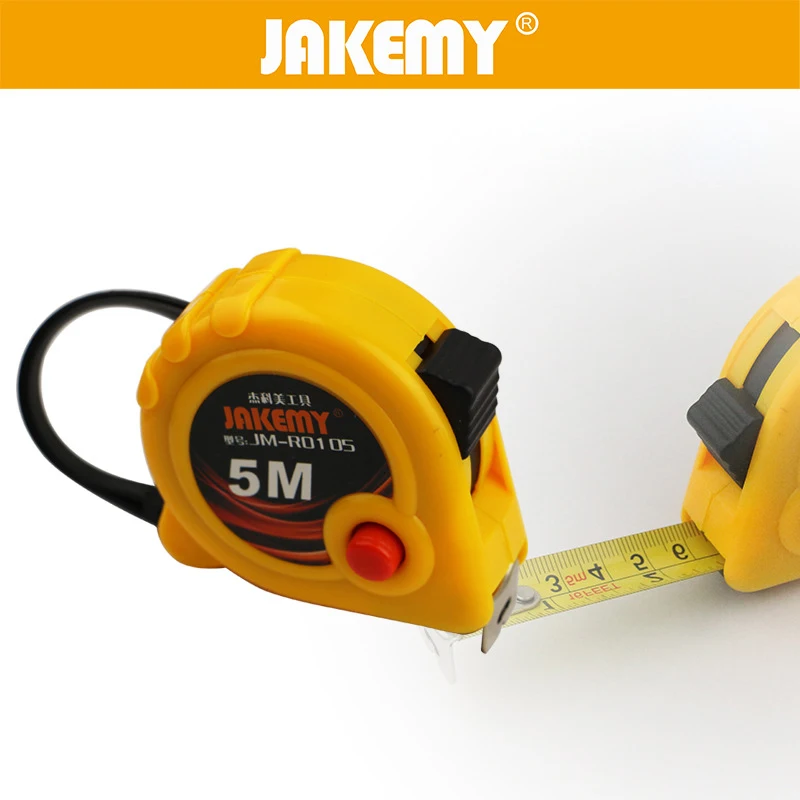 JAKEMY 1pc 3m/5m Measuring Tape Steel Tape Multitool Ruler Steel Measure Tape Metric Woodworking Hand Measure Tools