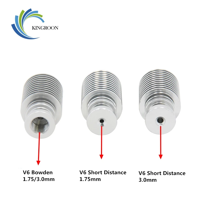KINGROON 5 шт./лот 3d принтер V6 радиатор Боуден короткое расстояние для E3D V6 J-head экструдер 1,75/3,0 мм нити 3d принтер части 2