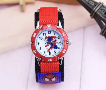 

spiderman Cartoon Watch Fashion Children Boys Kids Students Spider-Man Nylon Sports Watches Analog Wristwatch Relogio