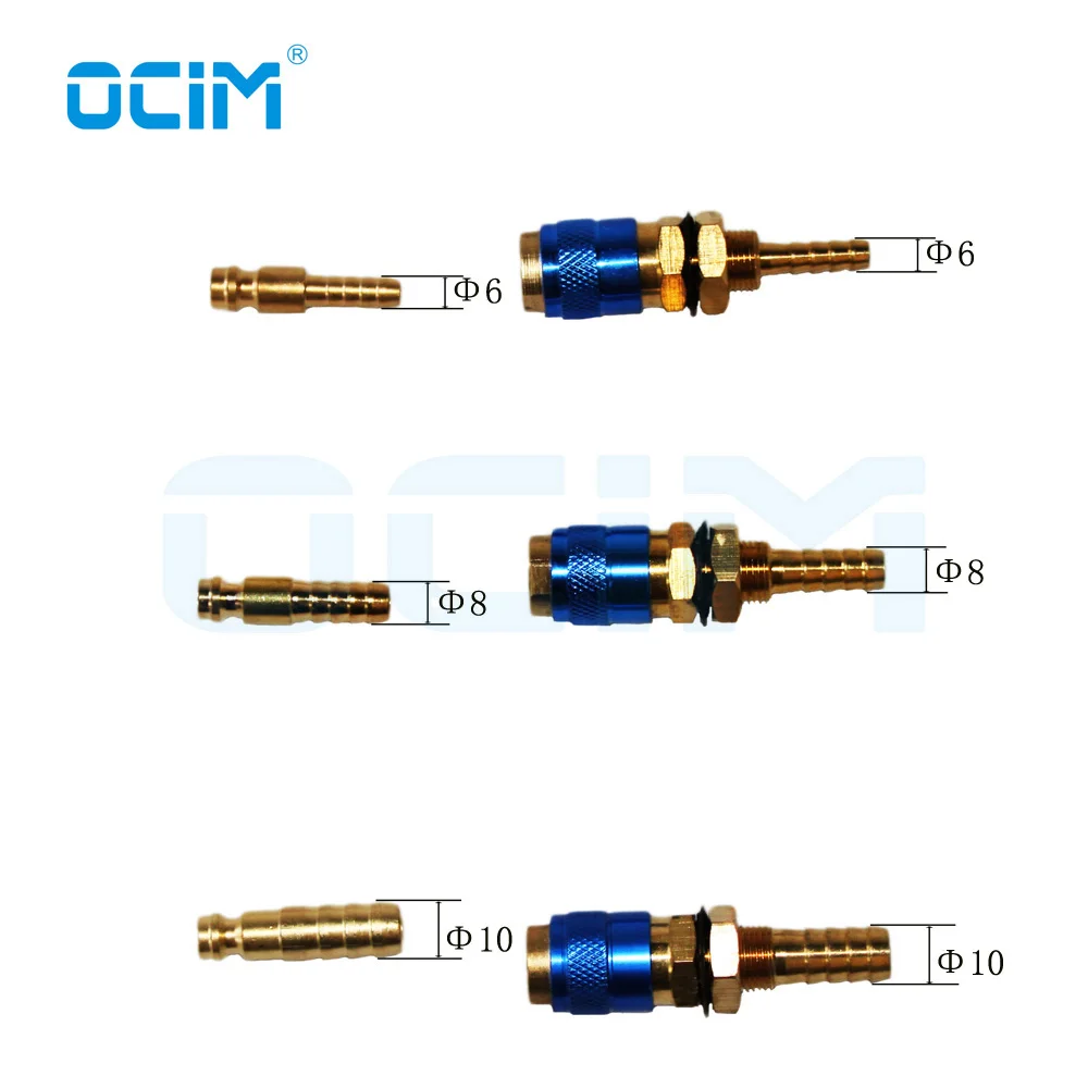1 шт. синий с водяным охлаждением газовый адаптер быстрый разъем для MIG и TIG сварочный фонарь