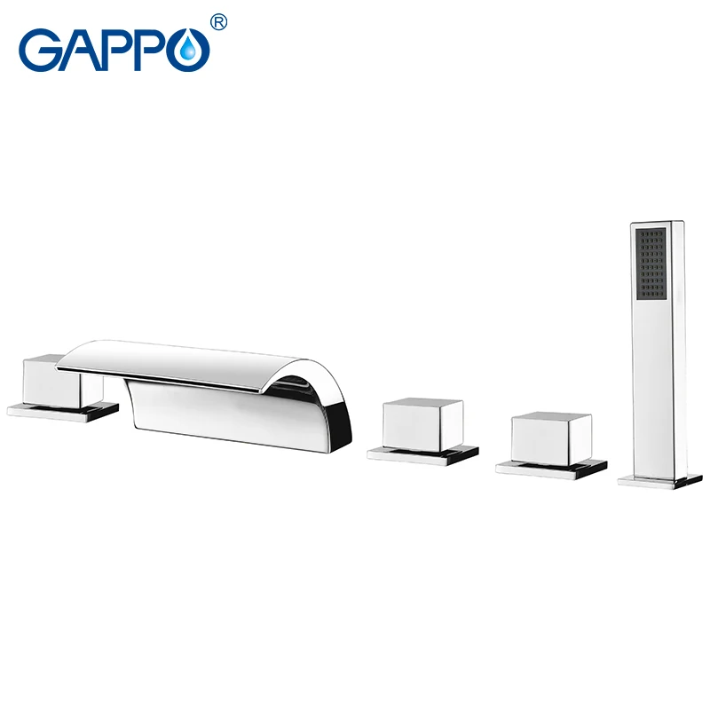 Ceny GAPPO typ podziału wodospad bateria do wanny kran z ciepłą i zimną wodą z kranu prysznic kąpielowy z kranu Robinet Baignoire bateria wannowa