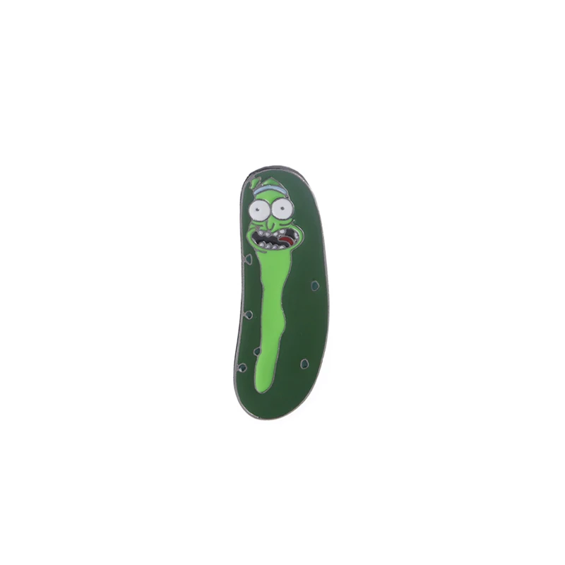 Rick And Morty Pin Pickle Rick Enamel Pin brooches Badges Enamel pins Accessories Men Women Brooch - Окраска металла: as picture