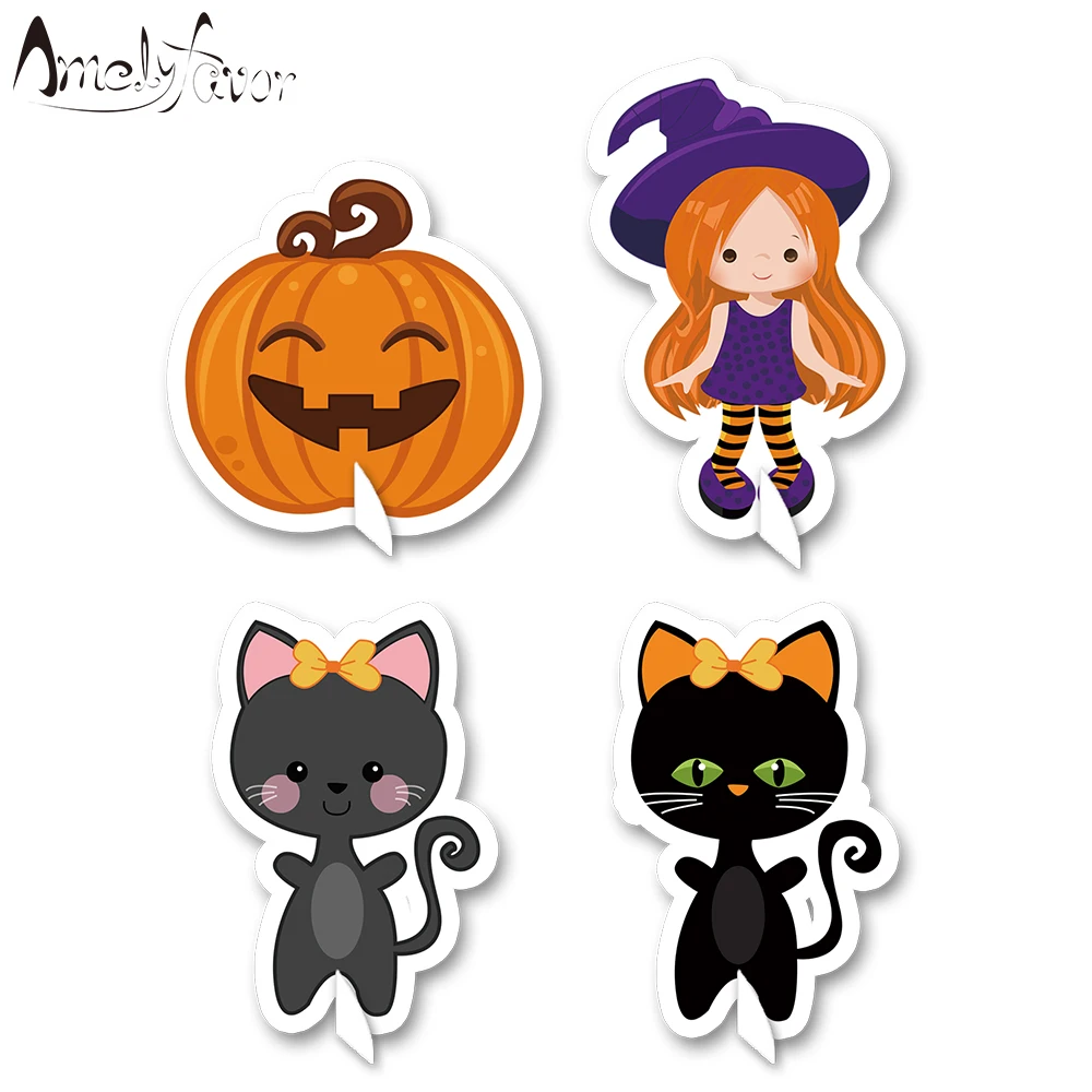 Halloween Theme Series 5 Table Centerpiece Pumpkin Cat Ghost Mummy Party Decorations Supplies | Дом и сад