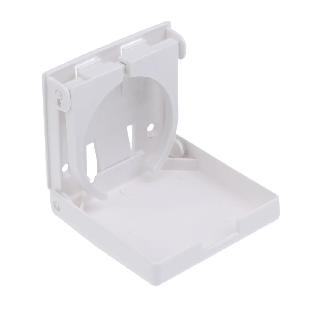 Dovewill 2 Pieces Adjustable Folding White Nylon Beverage Drink Can Cup Holders Boat//Marine//Caravan//Car//RV