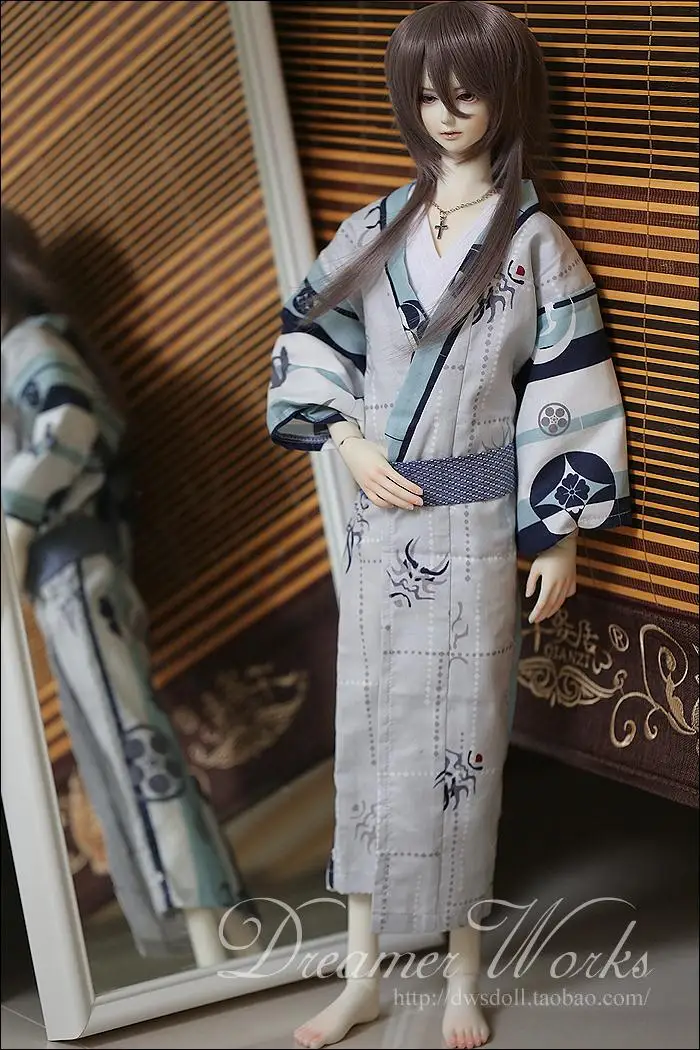 

Saint Valentine's DayBJD/SD doll clothes costumes men's bathrobes gray-blue-pattern wars Facebook 1/3