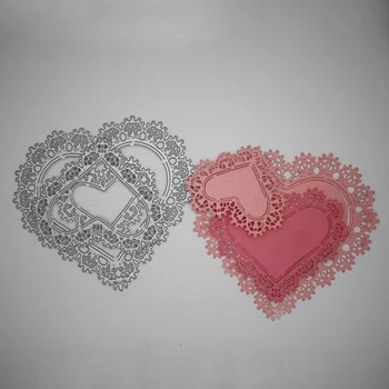 

3 Pc Cutting Dies Metal Love Heart Cutting Dies Stencils For DIY Scrapbooking Photo Album Embossing Decorative Craft