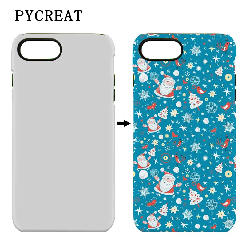 Чехол 2 в 1 для iPhone 8 Plus сублимационный чехол 3D теплопередача сделай сам чистый 7