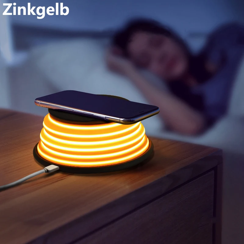

Wireless Charger for iPhone XS Max Universal Foldable Desktop 10W Qi Fast Charging Pad Wireless Phone Charger Holder with Light