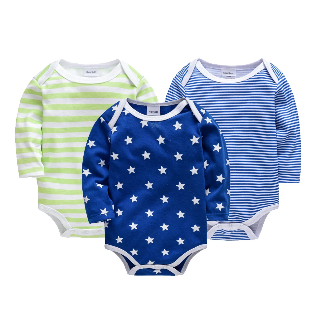 KAVKAS/3 шт./компл. Одежда для маленьких мальчиков зимняя детская Рождественская одежда хлопковые боди с длинными рукавами для новорожденных; для маленьких мальчиков; комбинезоны - Цвет: HY2090