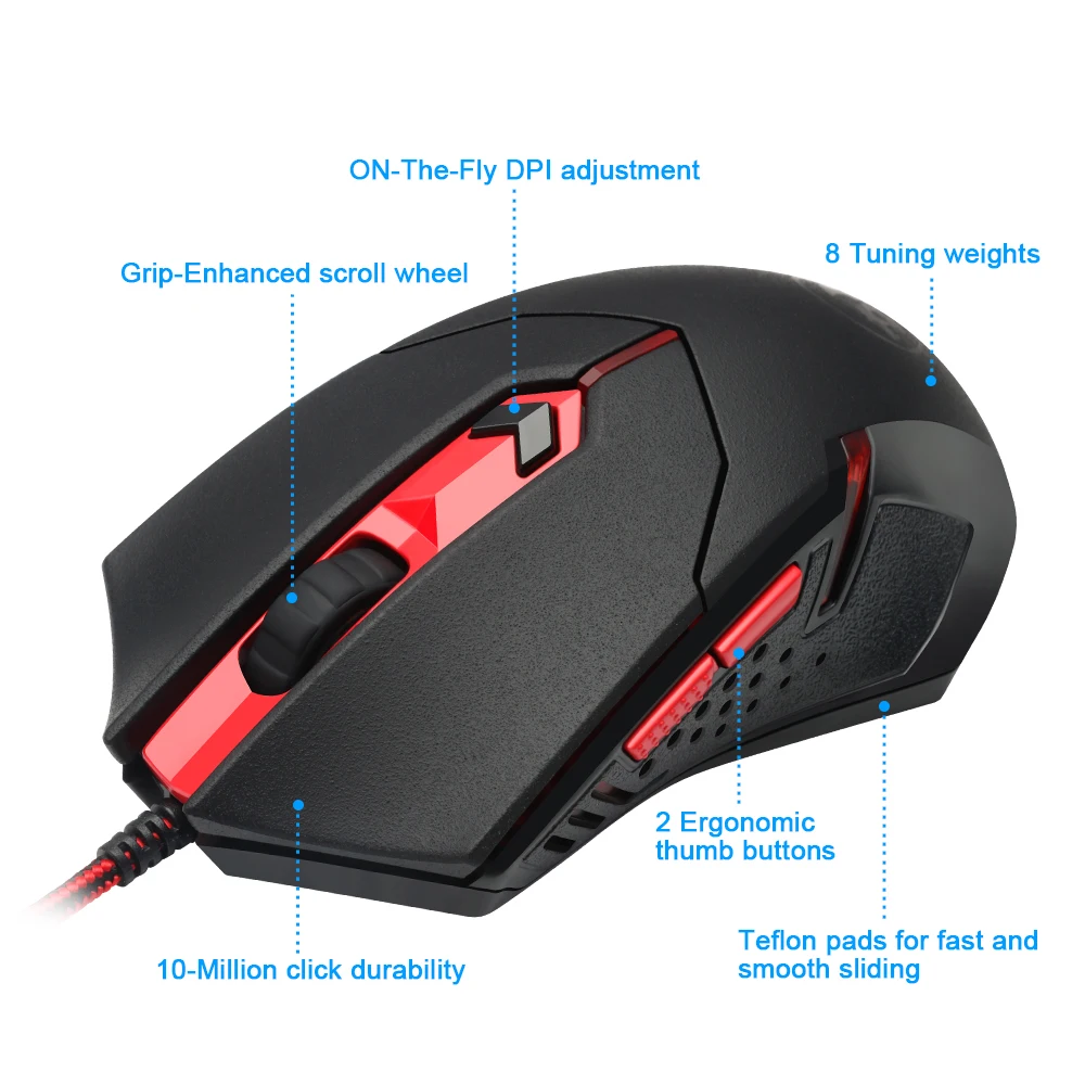  Redragon S101-BA-1 USB Gaming RGB Keyboard mouse pad earphone combos 104 key 3200 DPI 5 buttons Mic