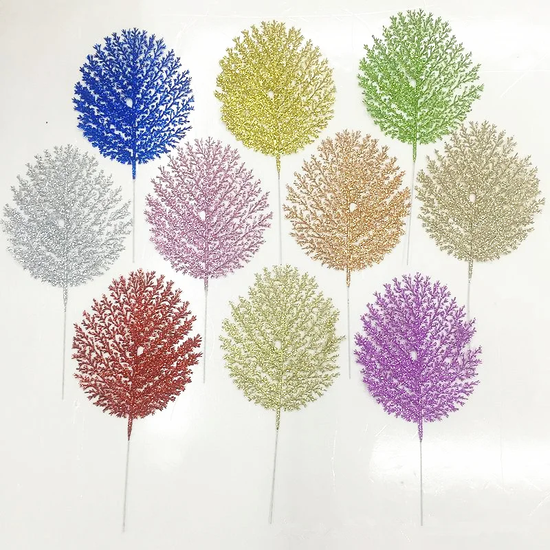 

glitter flower Christmas tree decoration pine needle Christmas flower DIY flower source material