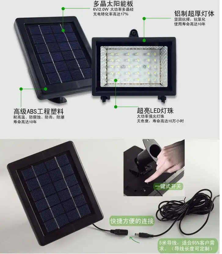 Высокое качество 30led светодиодный солнечный светильник наружное украшение сада Вилла пейзаж светильник s аварийный светильник открытый светильник ing