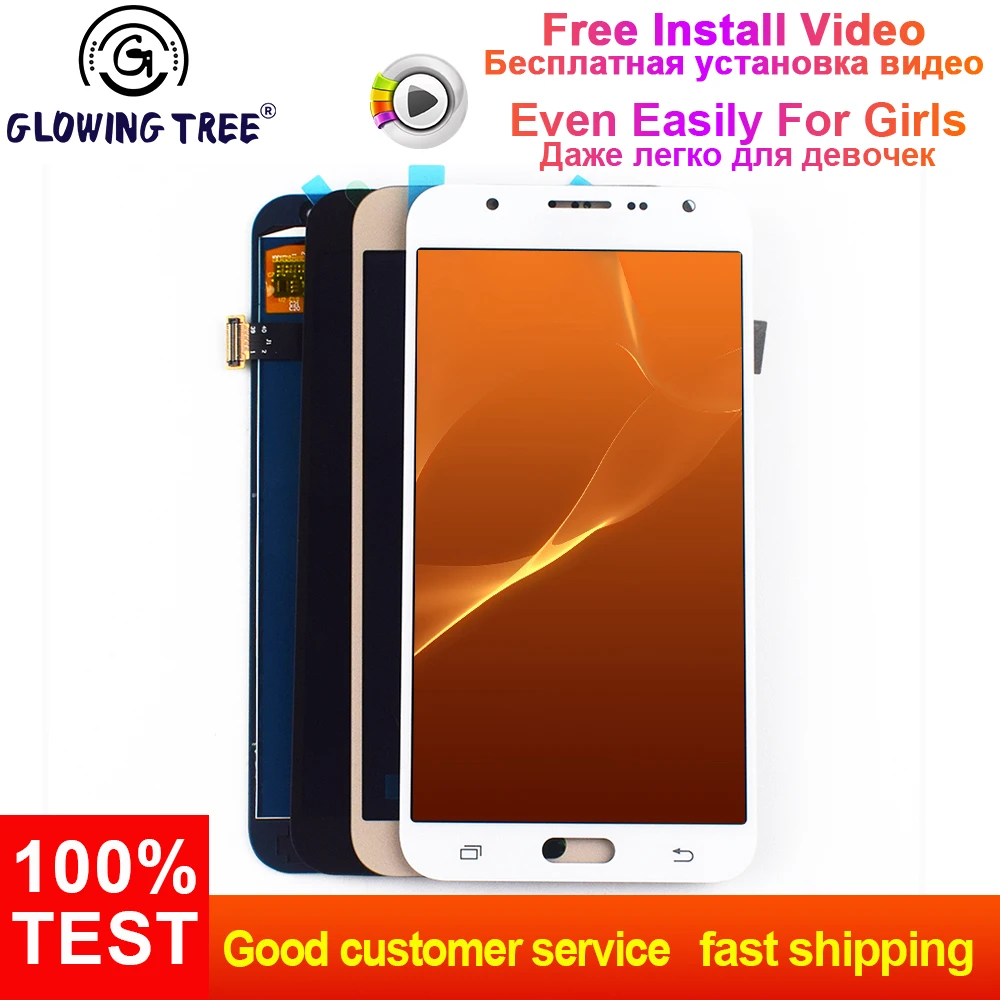 

J700 LCD For Samsung Galaxy J7 2015 j700 J700F J700M J700H J700FN/DS Touch Screen Digitizer LCD Display Panel Assembly Frame