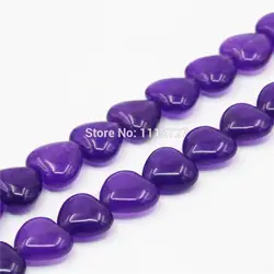 12 мм интимные аксессуары фиолетовый аметисты камни-полуфабрикат для поделок бусины Свободные DIY сердце ювелирные изделия 11,11 кристалл 15