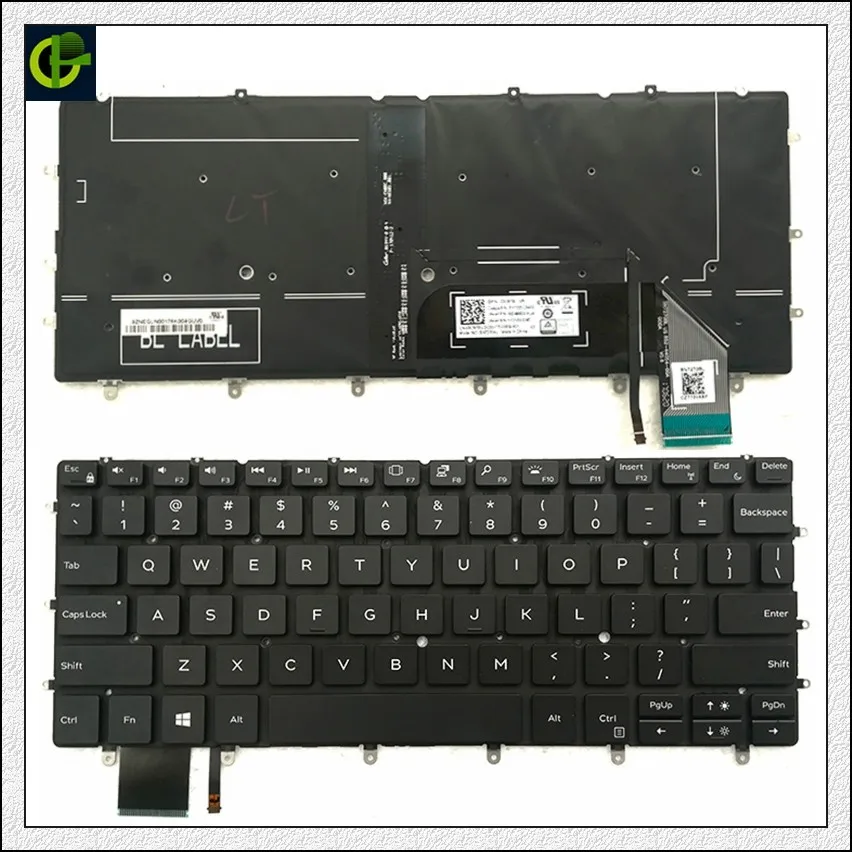 English Backlit keyboard for DELL XPS 13 9370 pk1320c2a00 03CM18 laptop