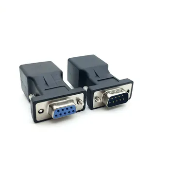 

COM Port to LAN Ethernet Port Converter DB9 RS232 male Female to RJ45 Female Adapter 1pcs Requires no external power