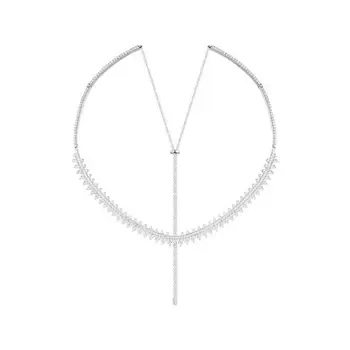 

[MeiBaPJ]New Personality Simple Tooth Shape Torques S925 Sterling Silver Necklace Wedding Party Charm Jewelry for Women