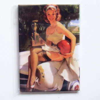 

Poster Magnets , Vintage Pin-up Girl Collection Magnets sfm-36 Rigid souvenir Drop Shipping Accept