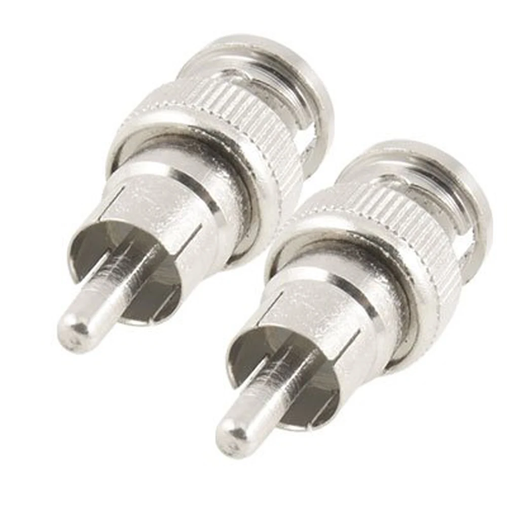 

KSOL New Style 2 Pcs BNC Male to RCA Male RF Coaxial Connector Adapter for CCTV