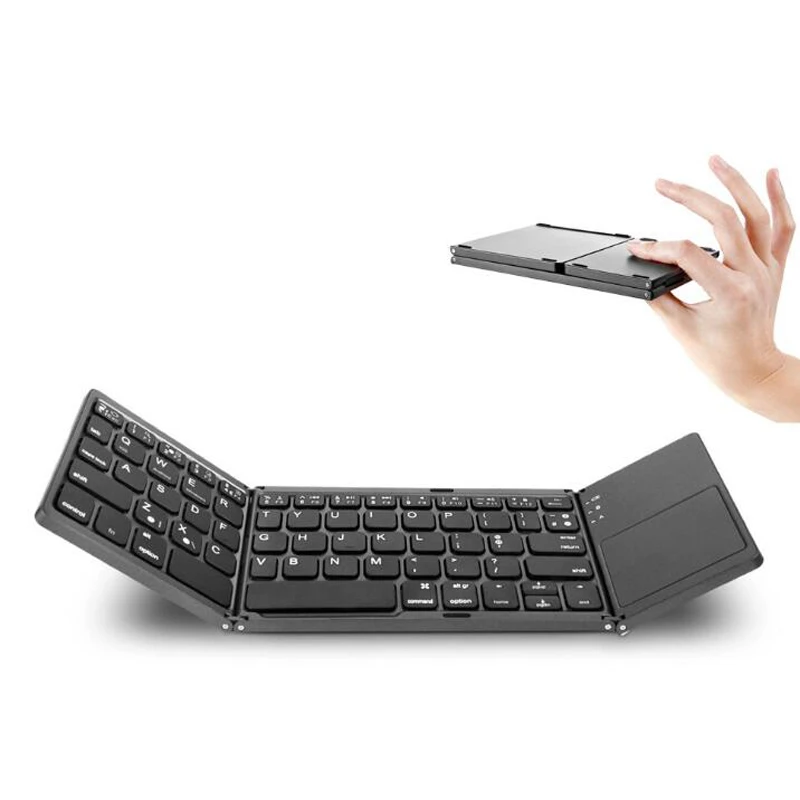 Tablet PC with Rechargable Li-ion Battery,White Windows Foldable Bluetooth Keyboard Pocket Size Portable Mini BT Wireless Keyboard with Touchpad for Android Tablet PC with Rechargable Li-ion Battery,White Windows Foldable Bluetooth Keyboard Pocket Size Portable Mini BT Wireless Keyboard with Touchpad for Android