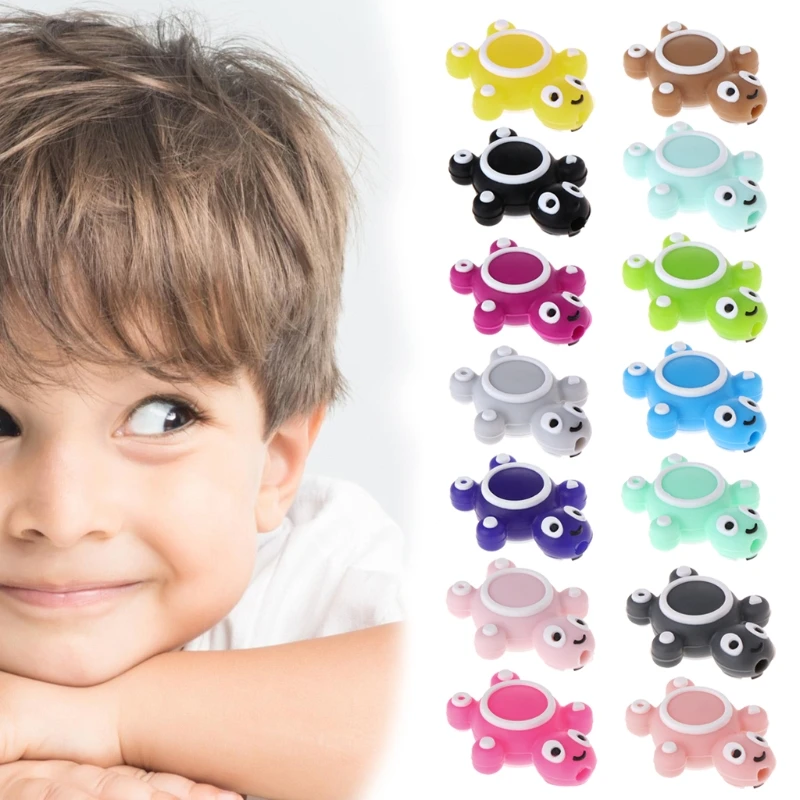 Силиконовые бусины черепаха милый смешной DIY ювелирных изделий для детей Прорезыватель игрушки прорезывание зубов