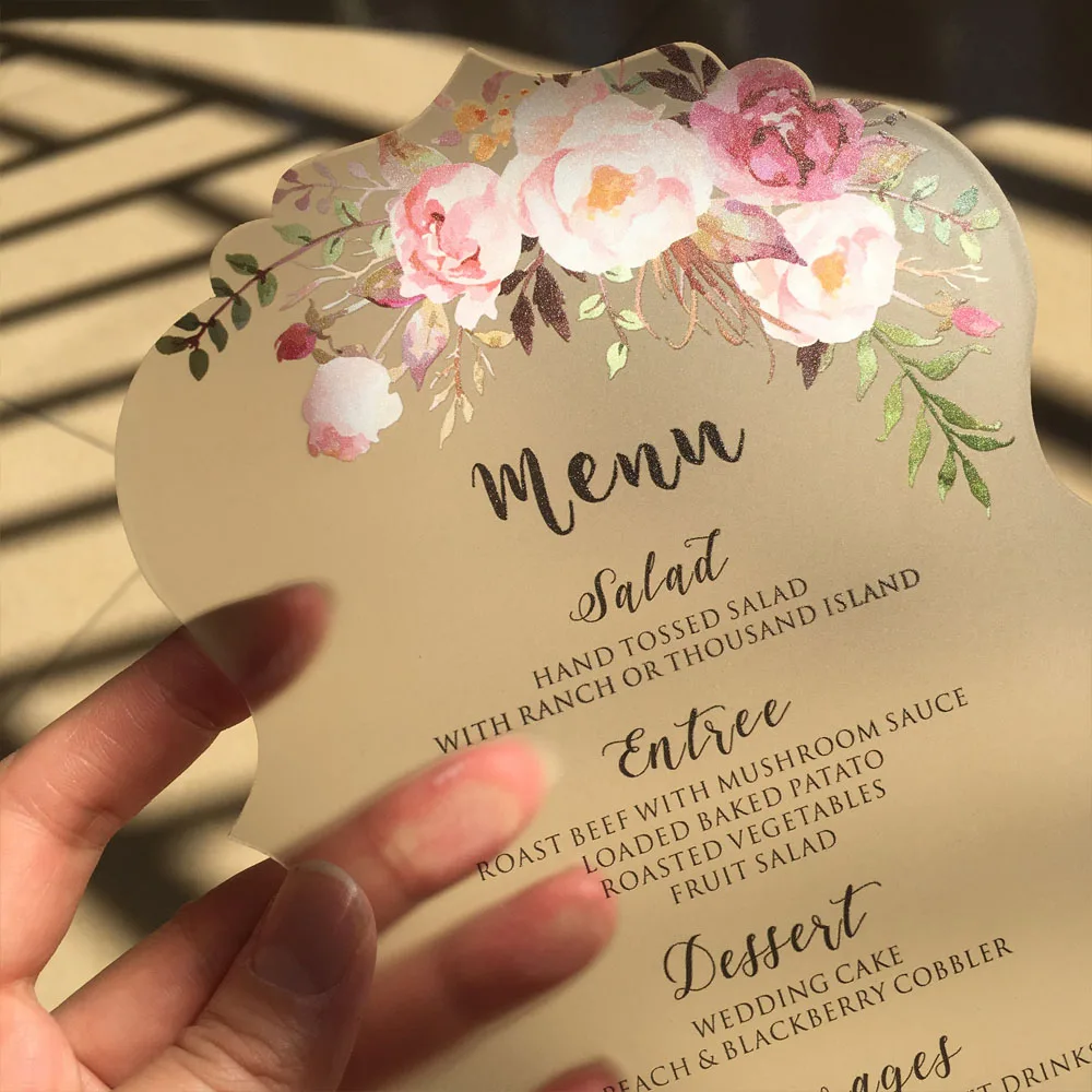 70Pieces Per Lot Rustic Water Color Style 5x7inch Frosted Acrylic