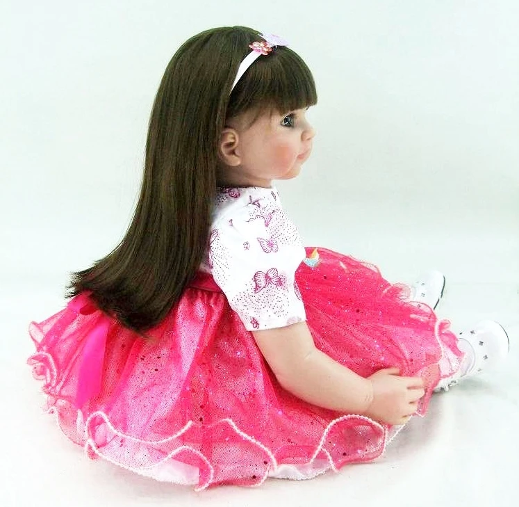 Принцесса Девочка bebes reborn силиконовые детские куклы 60 см настоящие Новорожденные