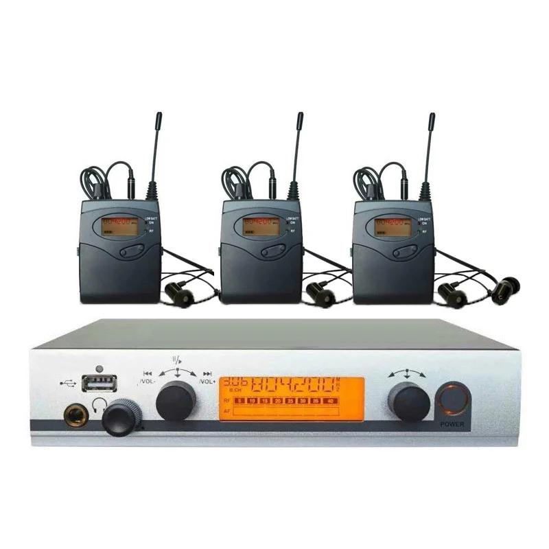 

Professional In Ear Monitor System UHF Wireless Stage Monitor System 3 Receivers