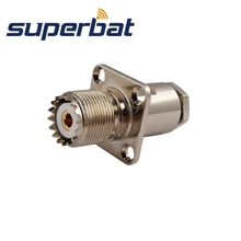 Superbat RF коаксиальный кабель UHF Clamp Jack с фланцем/Панель крепление разъем для кабеля RG58, RG400, RG142, LMR195 Разъем rf uhf серии