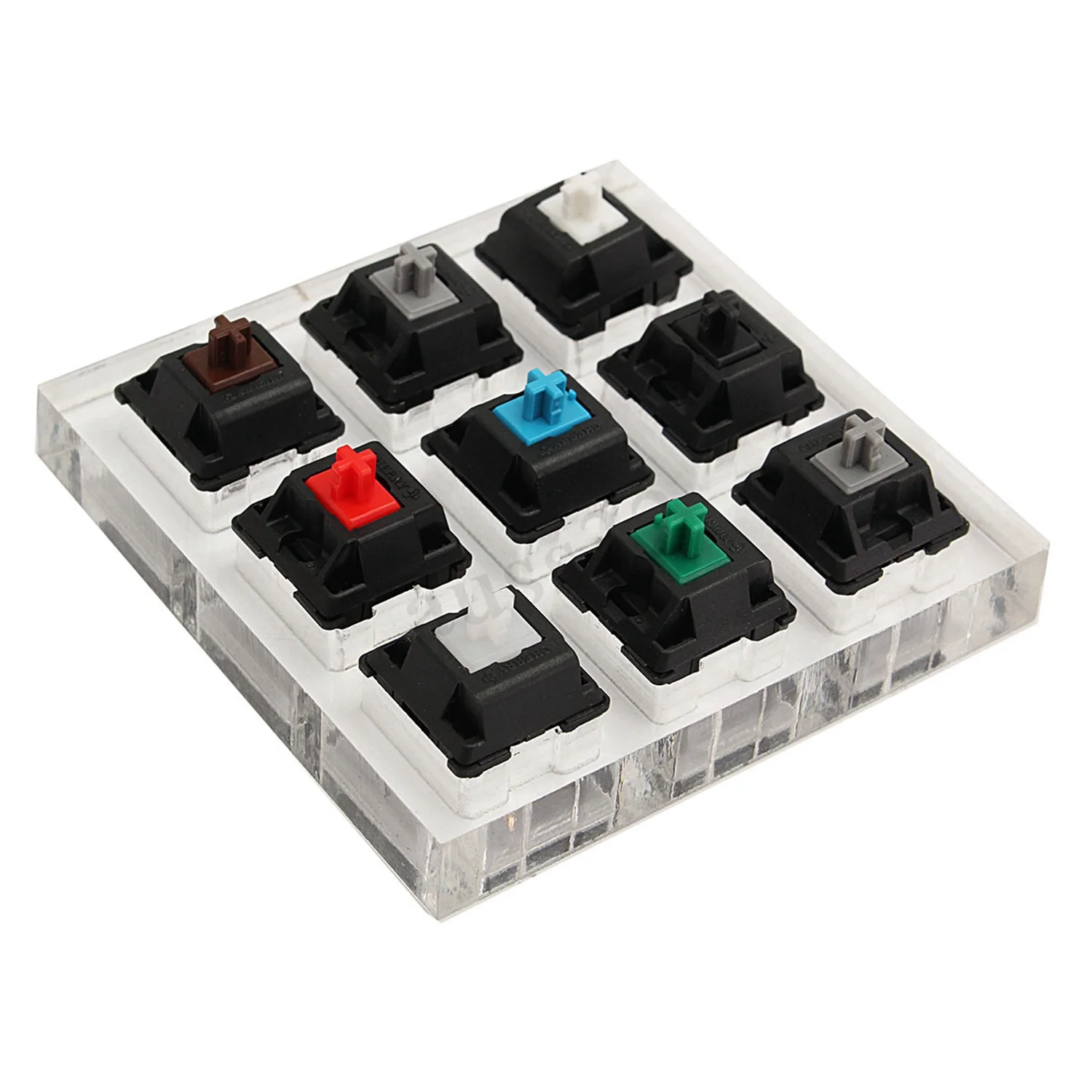 Горячий акриловый прибор для проверки клавиатуры пластиковый Keycap Sampler для переключателей Cherry MX - Цвет: A