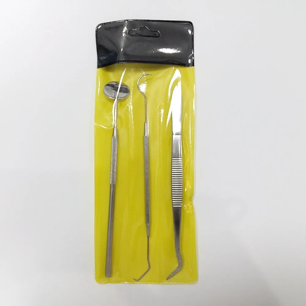 

3 PCS Stainless Steel Dental Examination Tools Dentist Tool Kit Dental Pick Hygiene Sets