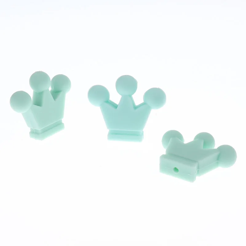 실리콘 비즈 크라운 비드 Bpa 무료 Teether 젖니 목걸이 팔찌 펜던트 젖꼭지 체인 실리콘 DIY, 5 개