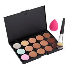 New Arrival 15 Color Professional Concealer Palette+Makeup Brush+Sponge Puff Makeup Contour Palettes Cream Contouring Make Up