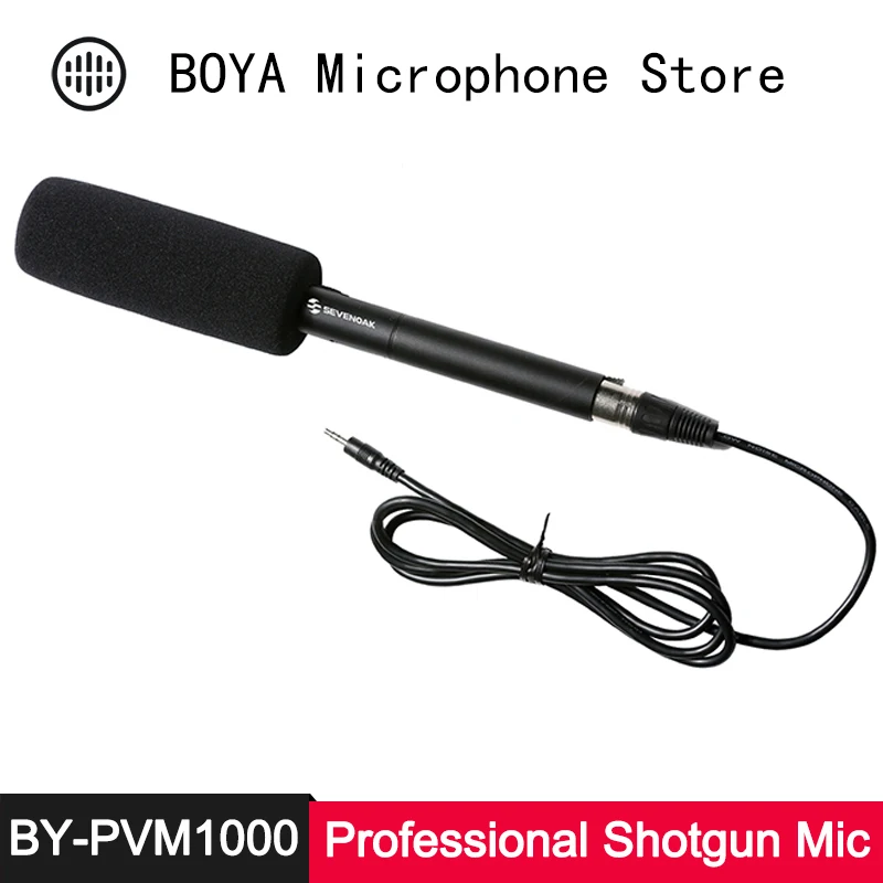 

Professional Broadcast-Quality Shotgun Condenser Microphone for Camcorder Video DSLR Camera Mic 3-pin XLR Output