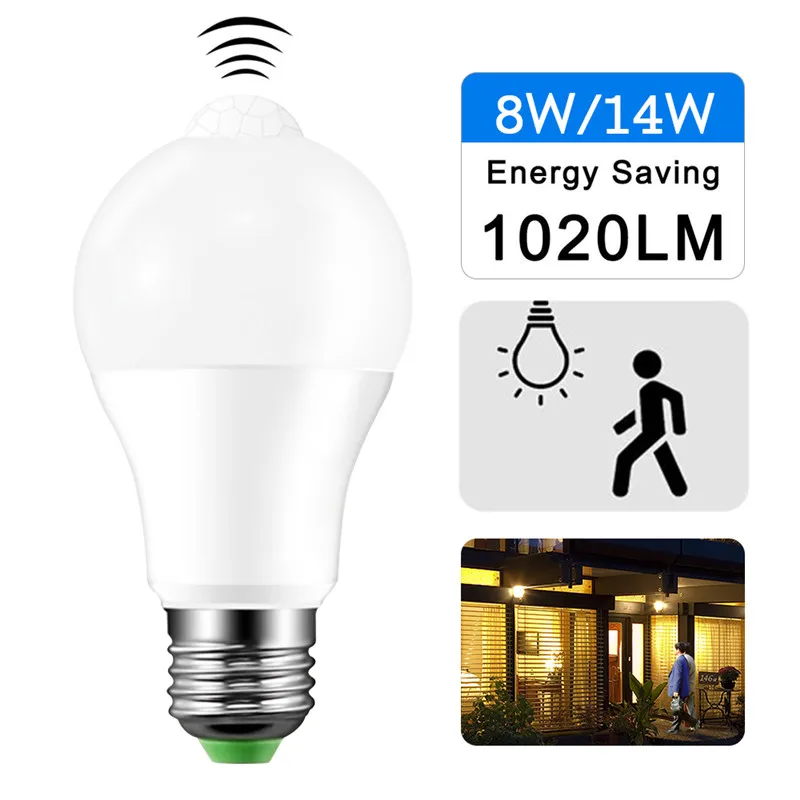 Buy LED PIR Sensor Ball Bulbs E27 B22 Dusk to Dawn