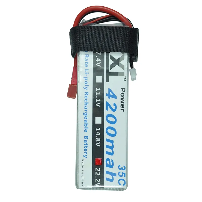 ФОТО XXL 4200mAh 22.2V 6S 35C Max 70C LiPo Battery for RC Helicopters Remote Control Toys Cars Boats Rechargeable