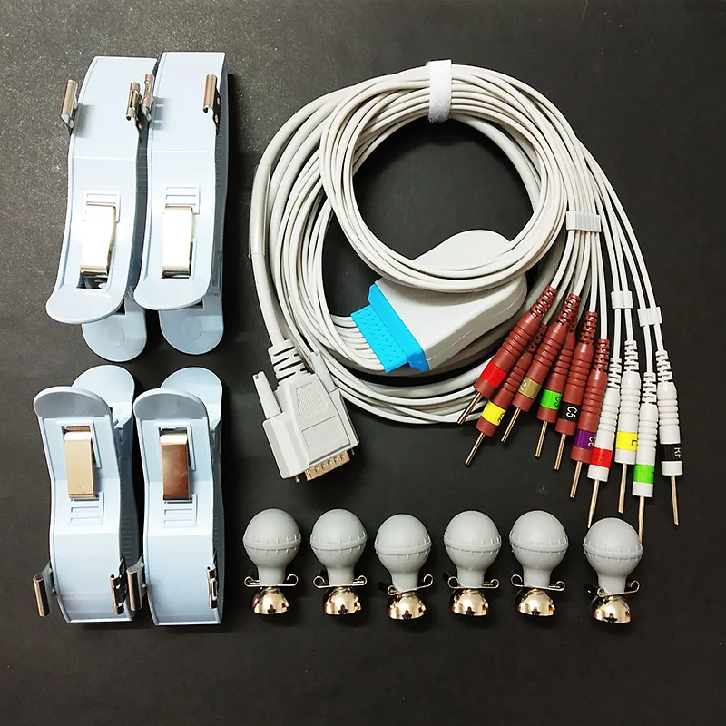 Совместим с Edan SE 1 Φ монитор ECG/EKG 10 lead 3 0/4 0/snap/clip Коллекция аксессуаров для кабеля| |