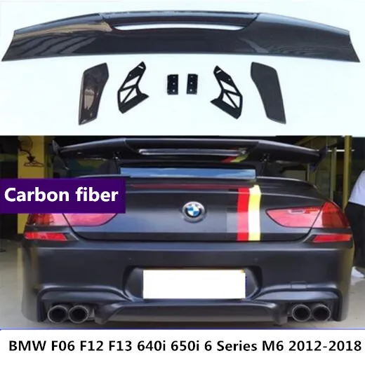 

JIOYNG Carbon Fiber CRA REAR WING TRUNK LIP SPOILERS FOR BMW F06 F12 F13 640i 650i 6 Series 2012 2013 2014 2015 2016 2017 2018