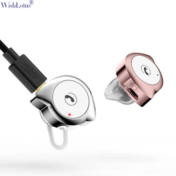 

Mini wireless cordless Bluetooth earphone anti-sweat for sport small light half-moon shape microphone headset Wishlotus D4