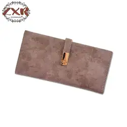 Модный кошелёк режим Frauen Kupplung Brieftasche Gurtelschnalle матовый Leder Haspe Dame Geldborse кошелек