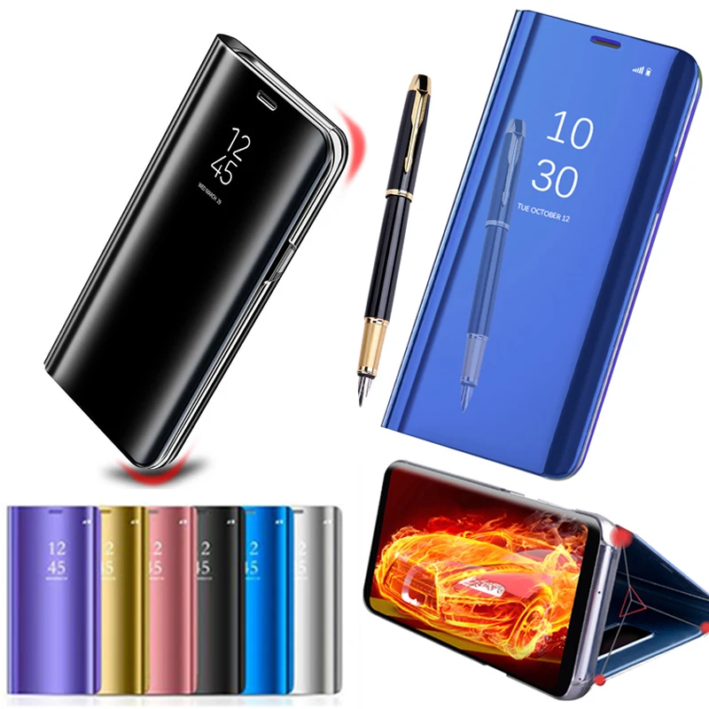 

Smart View Mirror Case For Huawei Mate 10 20 P10 P20 Lite Pro Honor 8 9 Lite NOVA3i 3 2i 3E P8 P9 Plus P Smart Flip Leather Case