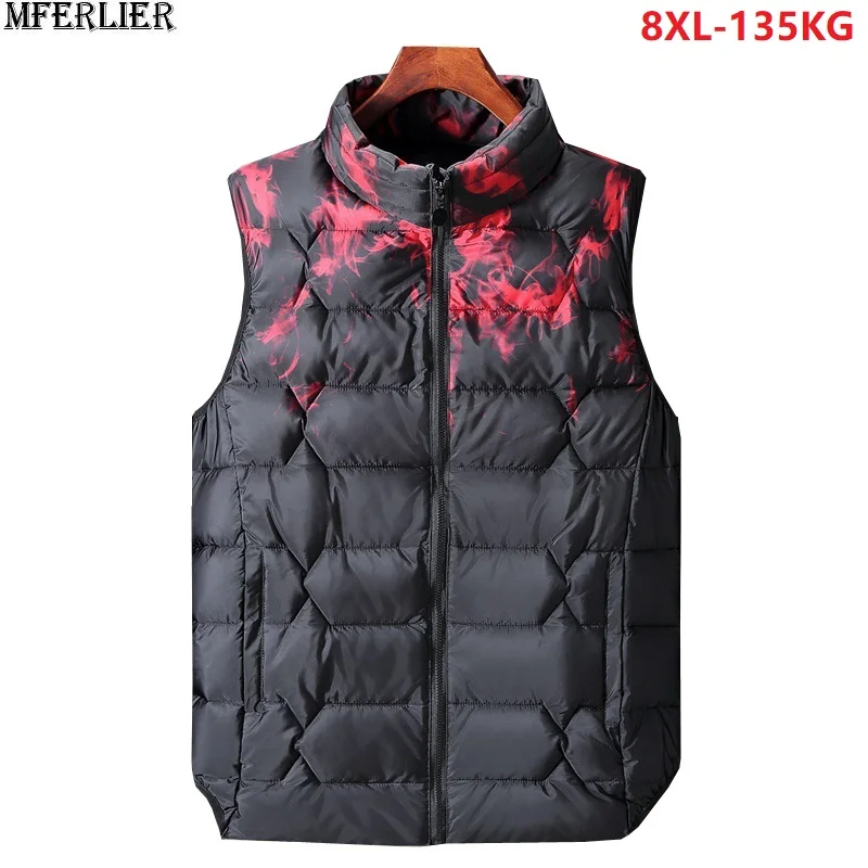Men Vests thick warm winter plus large size big men sportwear 5XL 6XL