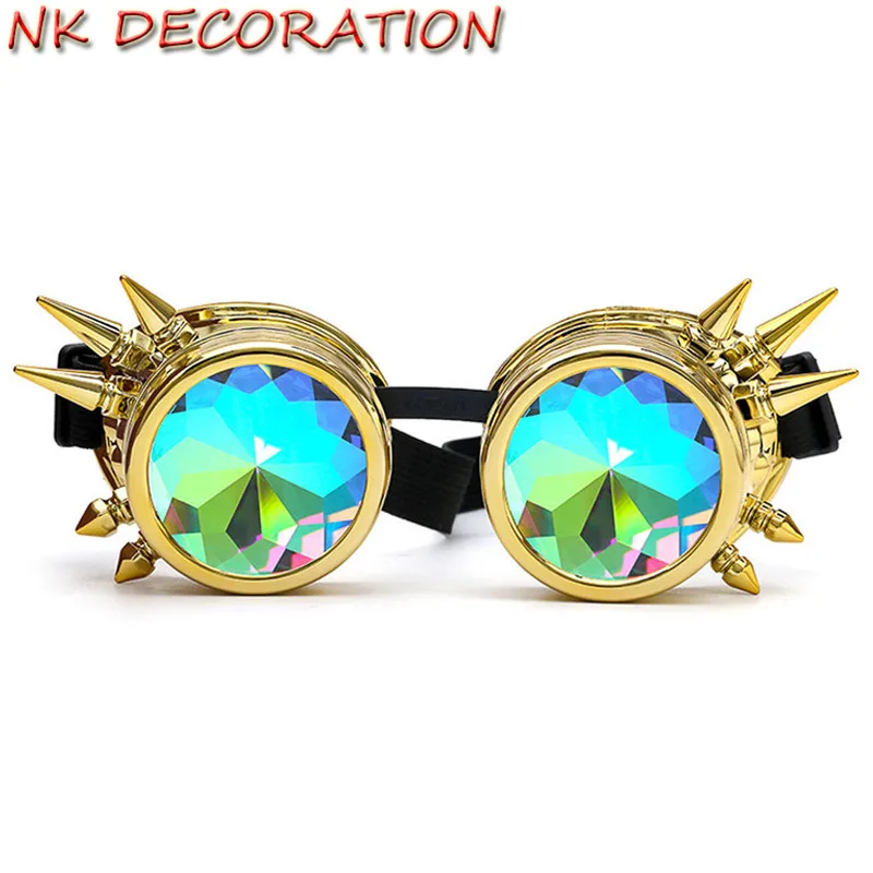 

Kaleidoscope Sunglasses Men Women Designer Kaleidoscope Lens Glasses Steampunk Sunglasses Cosplay Goggles Colorful Spectacles