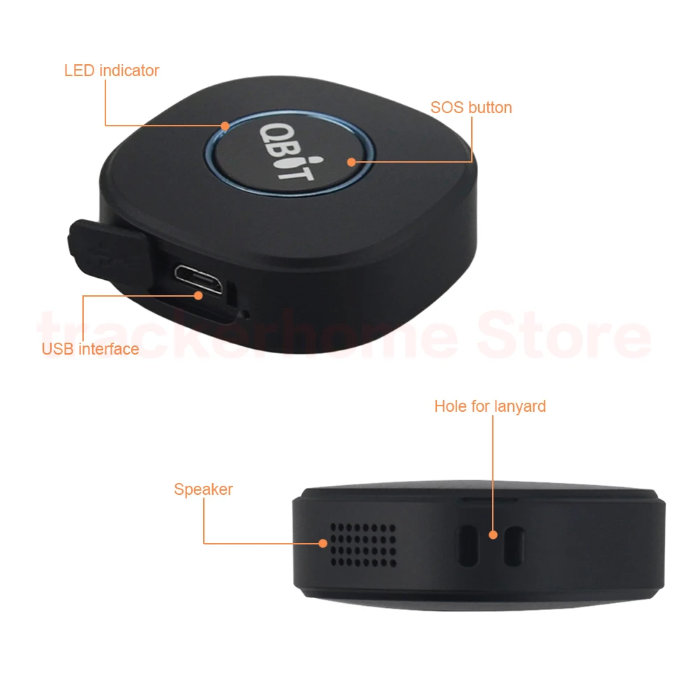 Qbit новейшее Concox Mini персональный локатор GPS устройство трекер с SOS вызовом