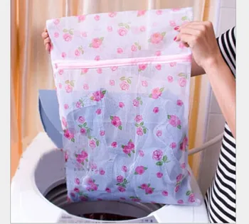 

1PC Thicken fine lines drawstring laundry bag clothing care wash fine mesh bags mesh bra underwear protective bags OK 0096
