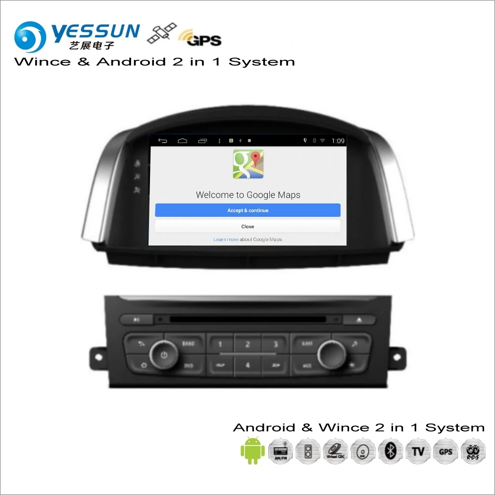 Discount YESSUN For Renault Koleos / Samsung QM5 2007~2015 Car Android Radio CD DVD Player GPS Navi Navigation Audio Video Stereo System 1